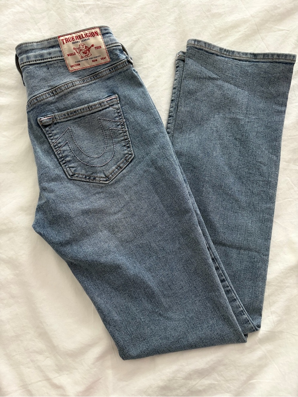 True Religion Women’s Mid-Rise Billie Straight Leg Light Wash Jeans Size 27 - Picture 7 of 16